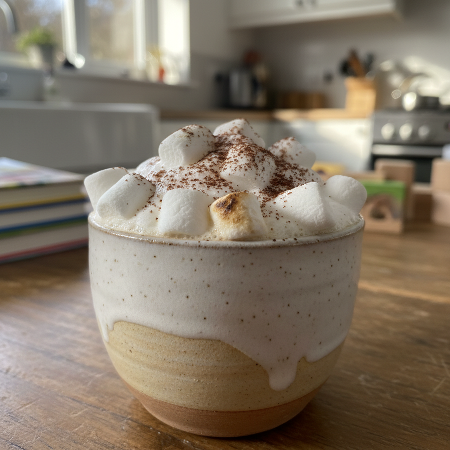 Babycino pro děti: pěnový hrníček bez kávy krok za krokem