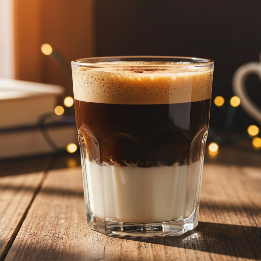 Café bombón: sladká vrstvená káva krok za krokem