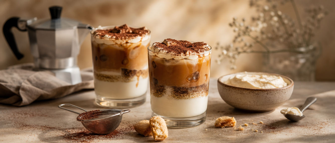 Ledová káva à la tiramisu: dezertní osvěžení do sklenice