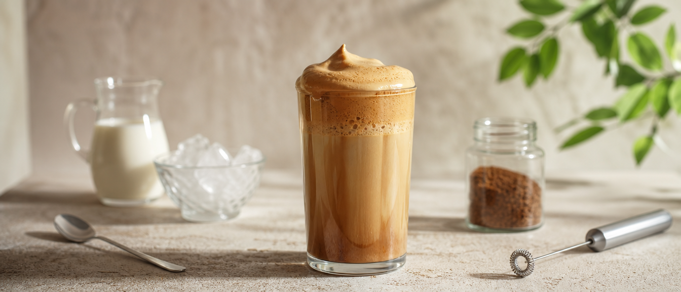 Řecké frappé za 3 minuty: pěnová ledová káva bez shakeru