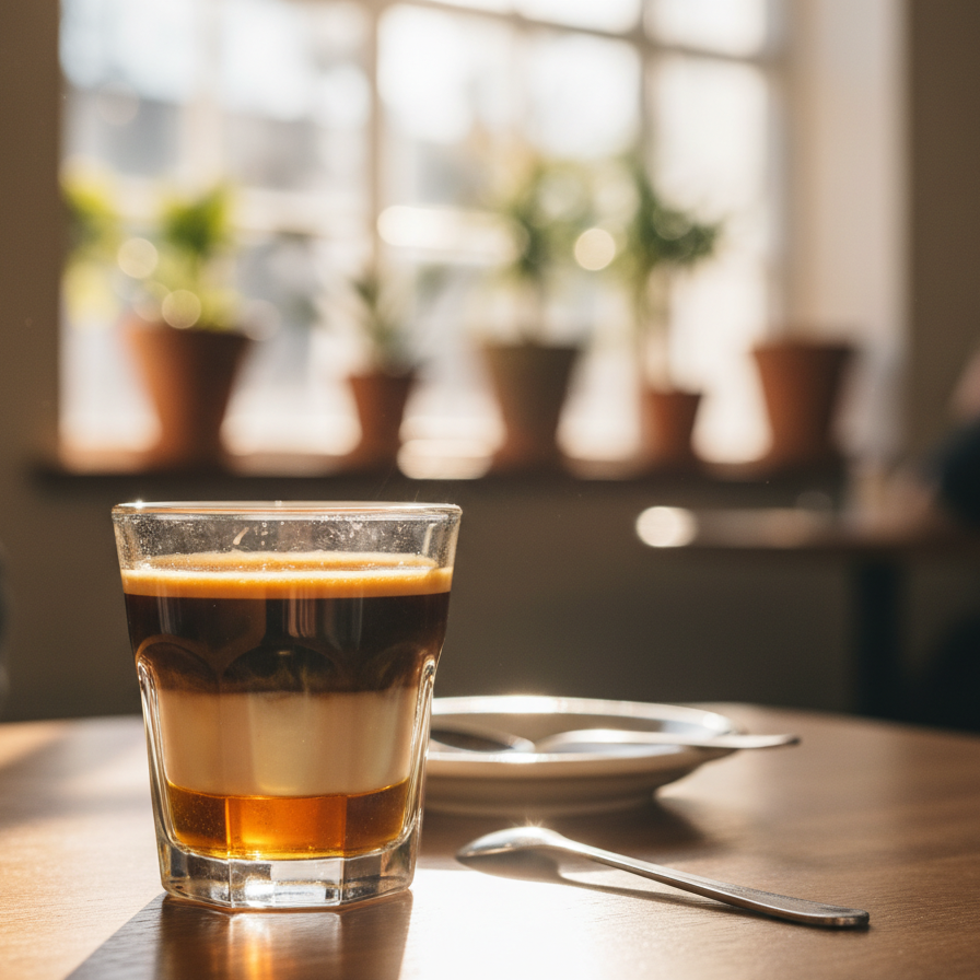 Undertow: vrstvené espresso s vanilkou a smetanou
