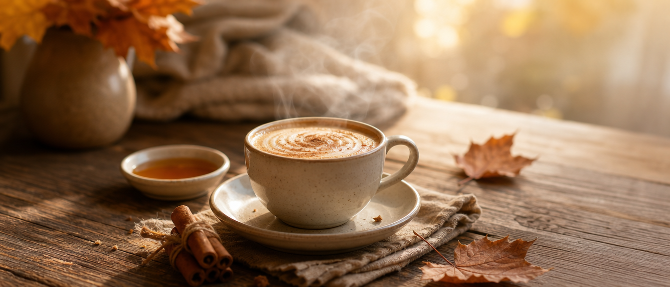 Javorové latte se skořicí: jednoduchý podzimní recept