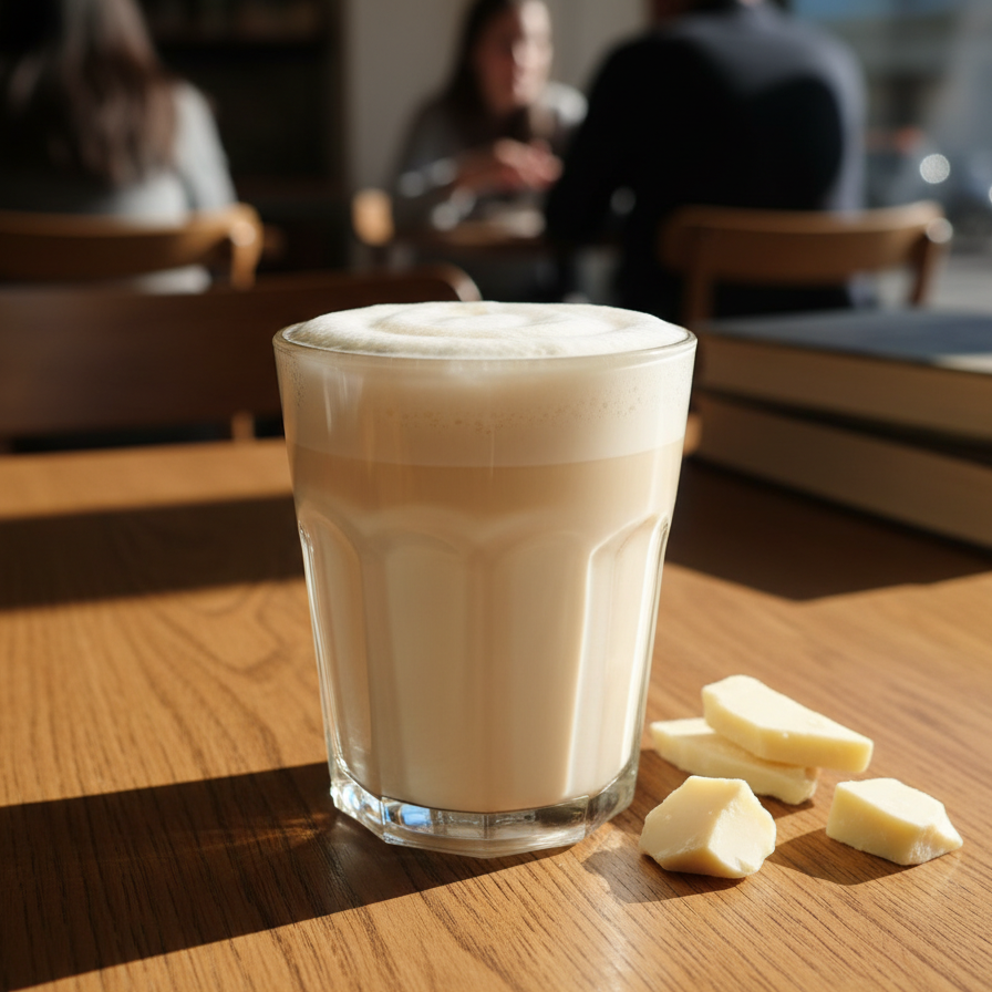 Bíločokoládové latte: snadný kávový dezert na doma