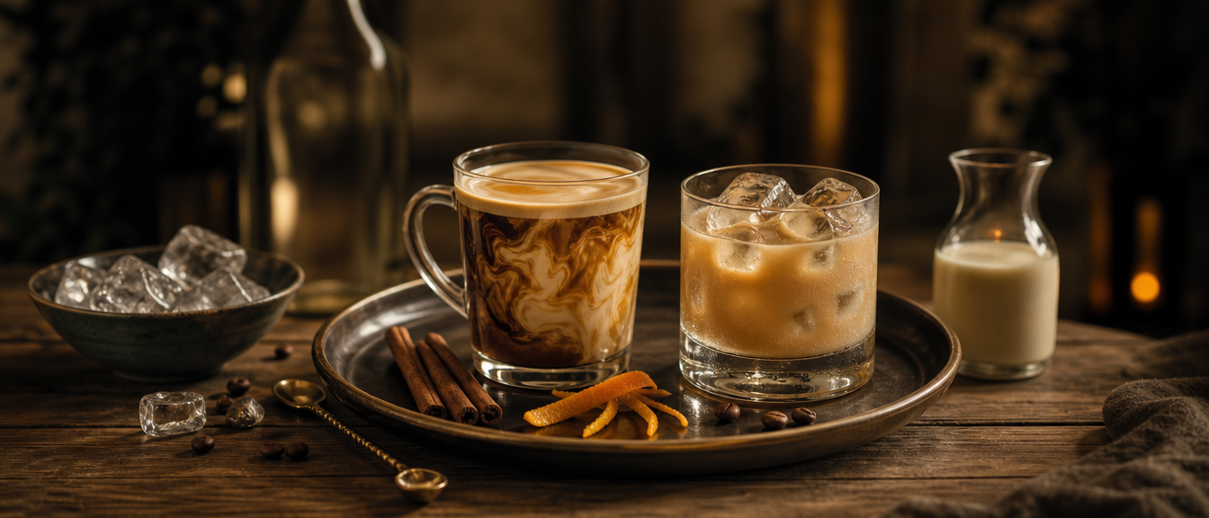 Kávový drink s likérem: horký i ledový za pár minut