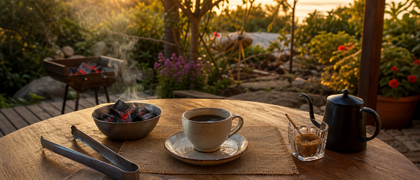 Kopi joss doma: bezpečný venkovní experiment s uhlíkem