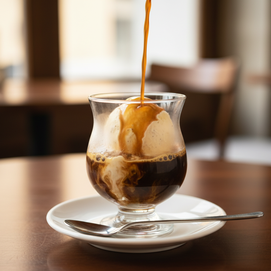 Affogato krok za krokem: espresso se zmrzlinou za 5 minut