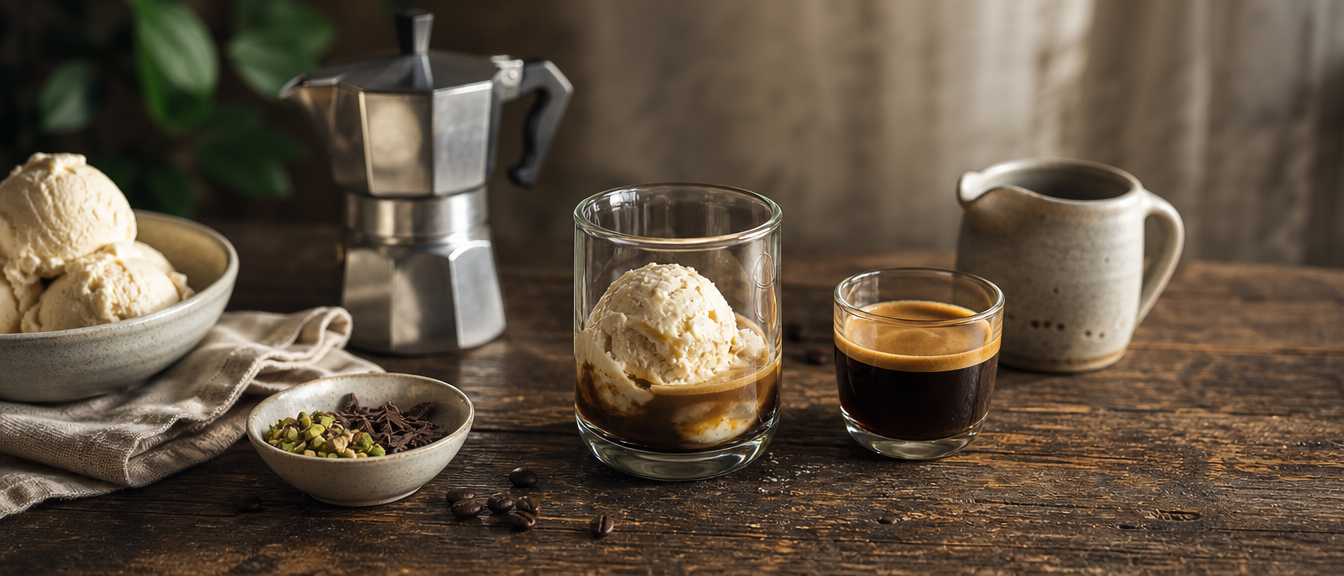 Affogato krok za krokem: espresso se zmrzlinou za 5 minut