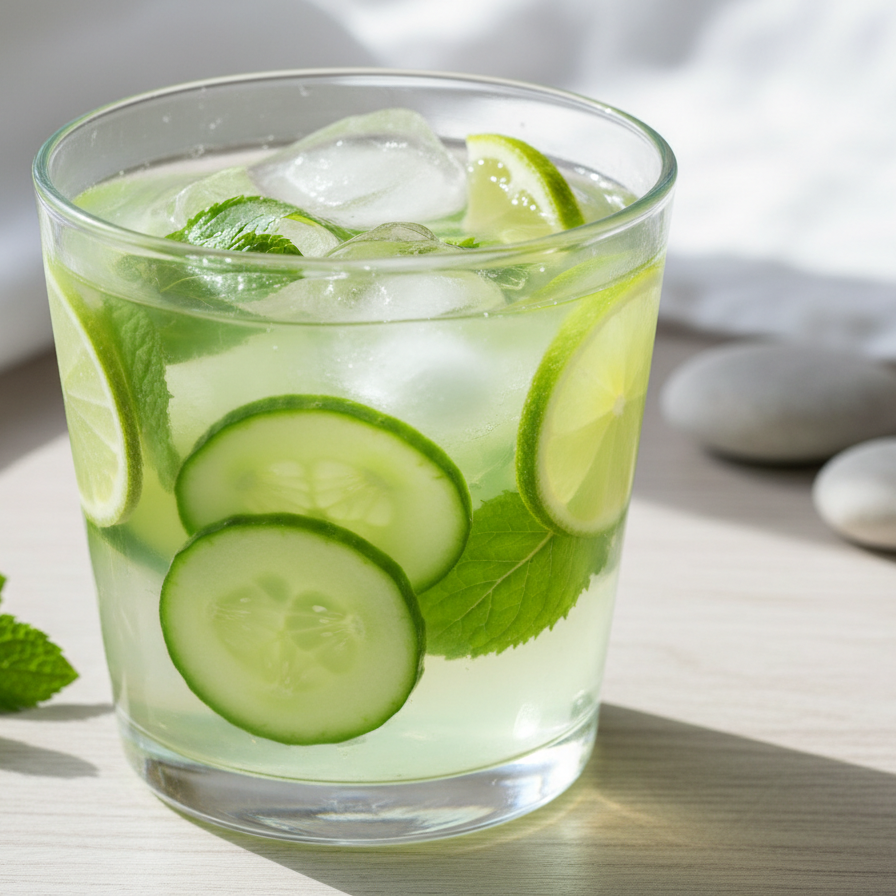 Zelený čaj s okurkou - Letní drink se spoustou antioxidantů