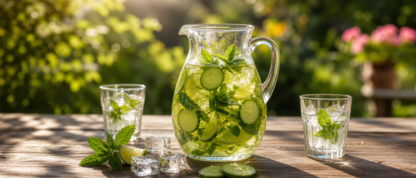 Zelený čaj s okurkou - Letní drink se spoustou antioxidantů