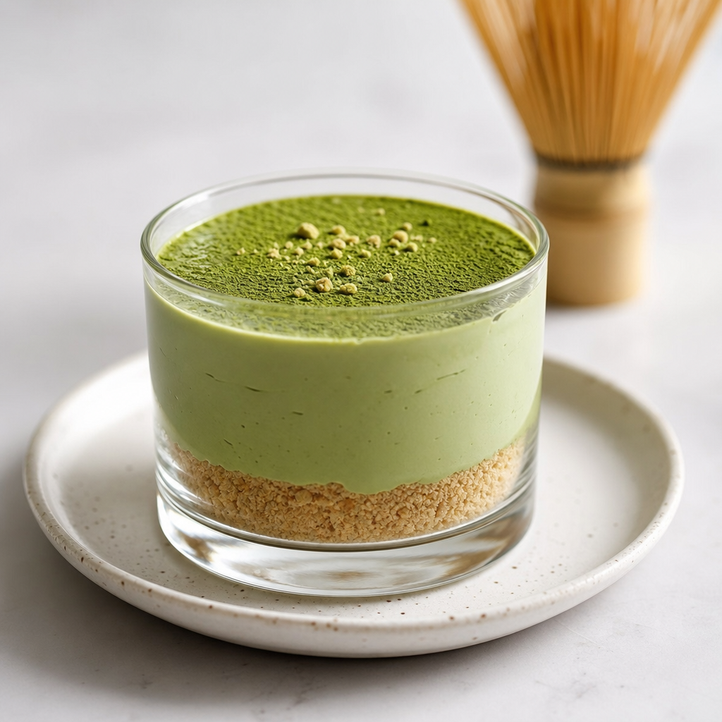 Matcha cheesecake do skleničky