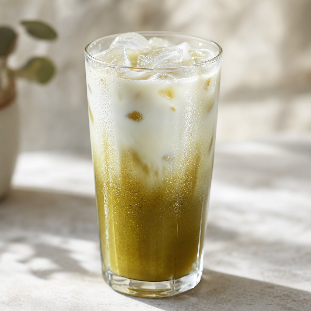 Green Sani latte na ledu